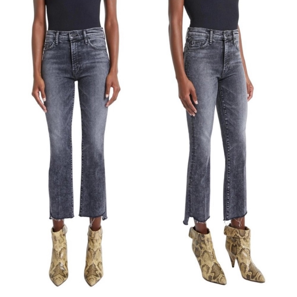MOTHER Black Cropped Jeans
